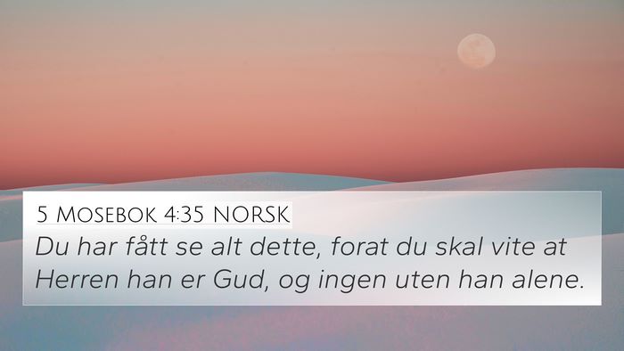 5 Mosebok 4:35 NORSK Bible Verse Image