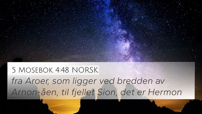 5 Mosebok 4:48 NORSK Bible Verse Image