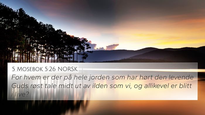 5 Mosebok 5:26 NORSK Bible Verse Image