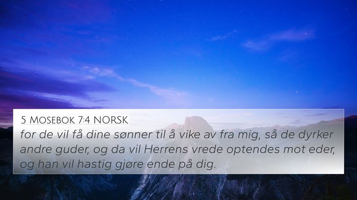 5 Mosebok 7:4 NORSK Bible Verse Image