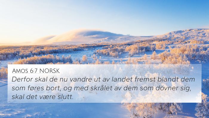 Amos 6:7 NORSK Bible Verse Image
