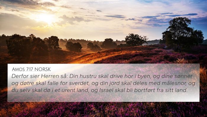 Amos 7:17 NORSK Bible Verse Image