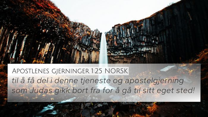 Apostlenes gjerninger 1:25 NORSK Bible Verse Image