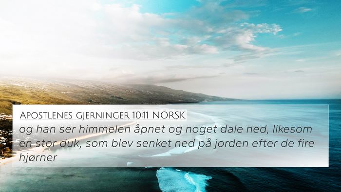 Apostlenes gjerninger 10:11 NORSK Bible Verse Image
