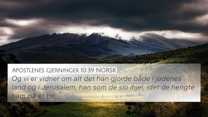 Apostlenes gjerninger 10:39 NORSK Bible Verse Image