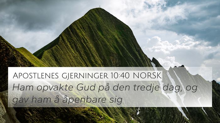 Apostlenes gjerninger 10:40 NORSK Bible Verse Image