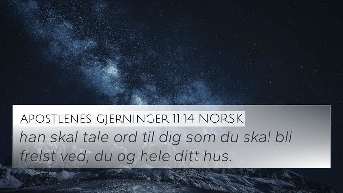 Apostlenes gjerninger 11:14 NORSK Bible Verse Image