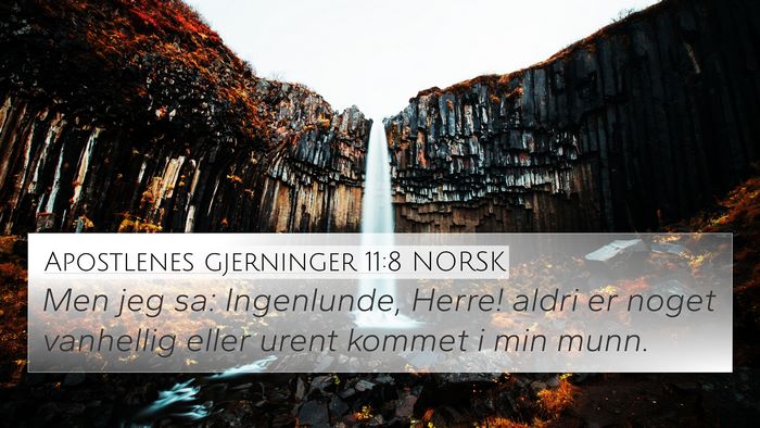 Apostlenes gjerninger 11:8 NORSK Bible Verse Image