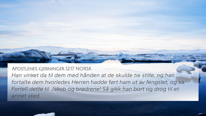 Apostlenes gjerninger 12:17 NORSK Bible Verse Image