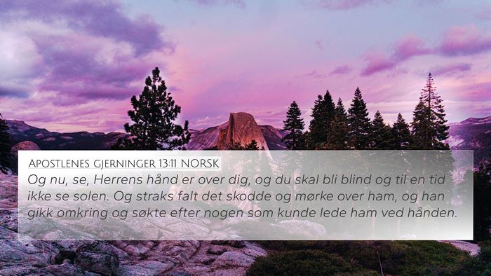 Apostlenes gjerninger 13:11 NORSK Bible Verse Image