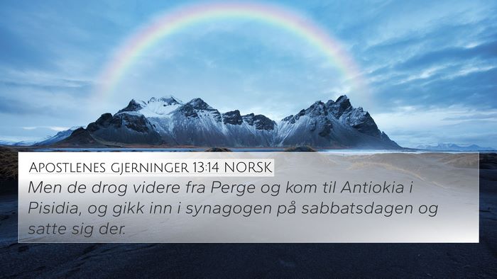 Apostlenes gjerninger 13:14 NORSK Bible Verse Image