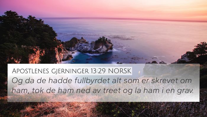 Apostlenes gjerninger 13:29 NORSK Bible Verse Image