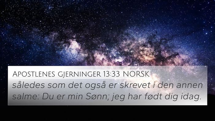 Apostlenes gjerninger 13:33 NORSK Bible Verse Image