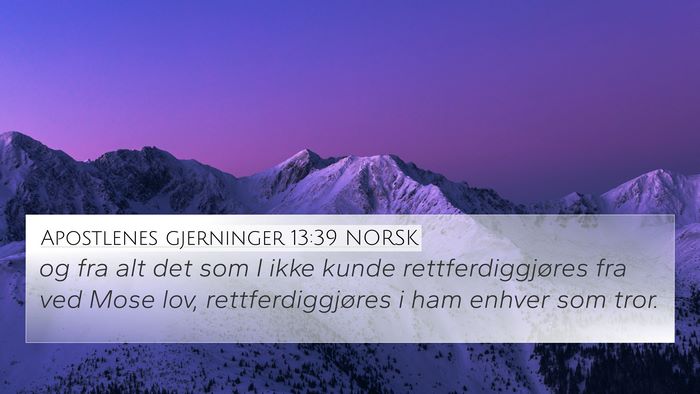Apostlenes gjerninger 13:39 NORSK Bible Verse Image