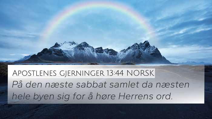 Apostlenes gjerninger 13:44 NORSK Bible Verse Image