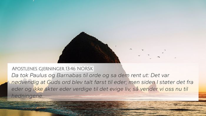 Apostlenes gjerninger 13:46 NORSK Bible Verse Image