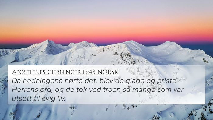 Apostlenes gjerninger 13:48 NORSK Bible Verse Image