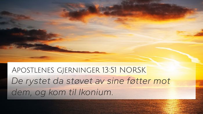 Apostlenes gjerninger 13:51 NORSK Bible Verse Image