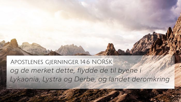 Apostlenes gjerninger 14:6 NORSK Bible Verse Image