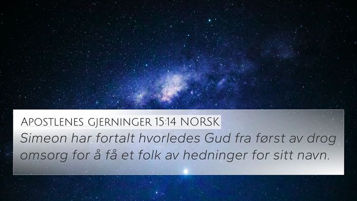 Apostlenes gjerninger 15:14 NORSK Bible Verse Image