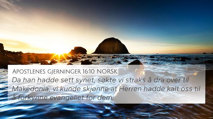 Apostlenes gjerninger 16:10 NORSK Bible Verse Image