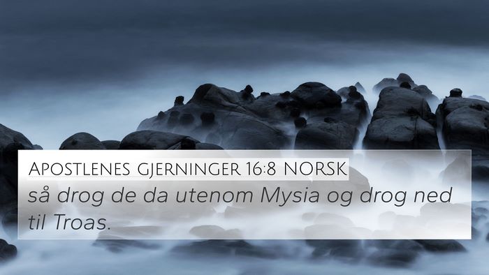 Apostlenes gjerninger 16:8 NORSK Bible Verse Image