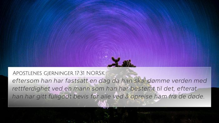 Apostlenes gjerninger 17:31 NORSK Bible Verse Image