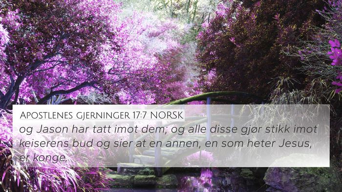 Apostlenes gjerninger 17:7 NORSK Bible Verse Image