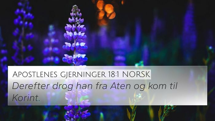 Apostlenes gjerninger 18:1 NORSK Bible Verse Image