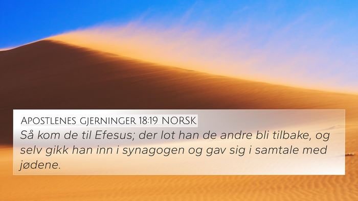 Apostlenes gjerninger 18:19 NORSK Bible Verse Image