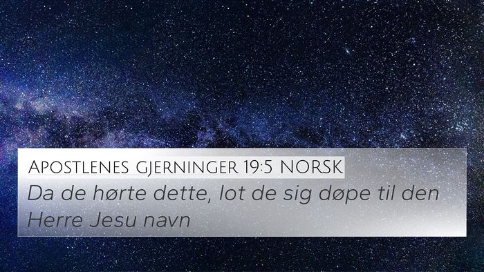 Apostlenes gjerninger 19:5 NORSK Bible Verse Image