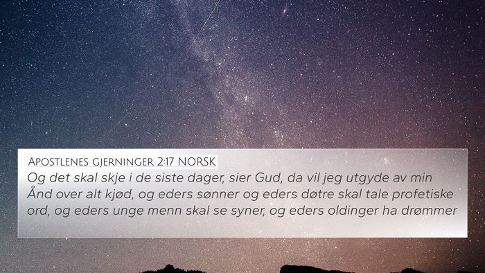 Apostlenes gjerninger 2:17 NORSK Bible Verse Image