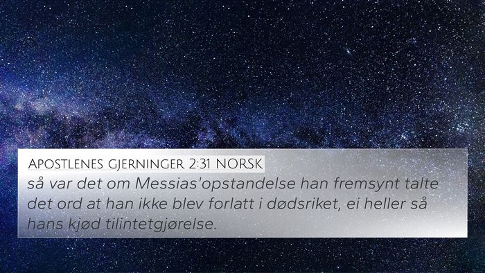 Apostlenes gjerninger 2:31 NORSK Bible Verse Image