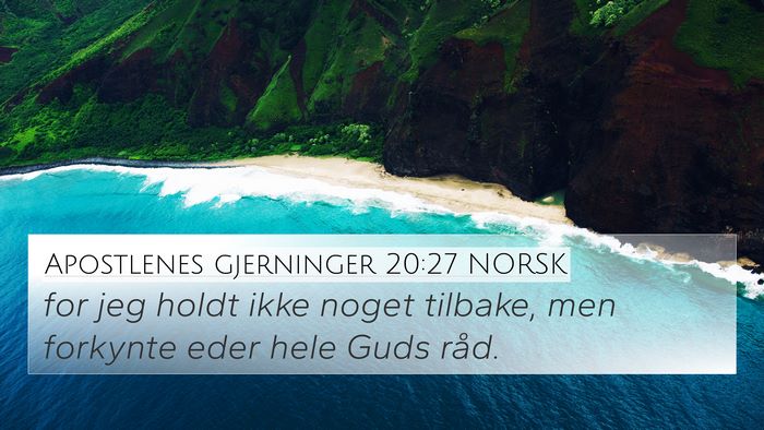 Apostlenes gjerninger 20:27 NORSK Bible Verse Image