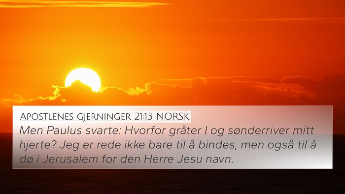 Apostlenes gjerninger 21:13 NORSK Bible Verse Image