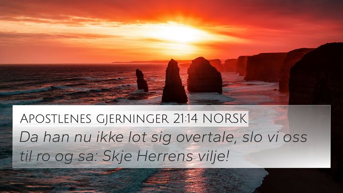 Apostlenes gjerninger 21:14 NORSK Bible Verse Image