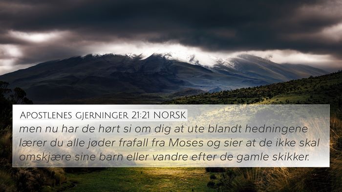 Apostlenes gjerninger 21:21 NORSK Bible Verse Image