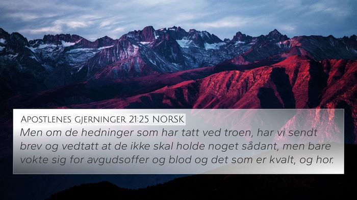 Apostlenes gjerninger 21:25 NORSK Bible Verse Image
