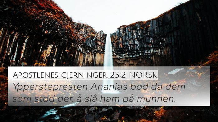 Apostlenes gjerninger 23:2 NORSK Bible Verse Image