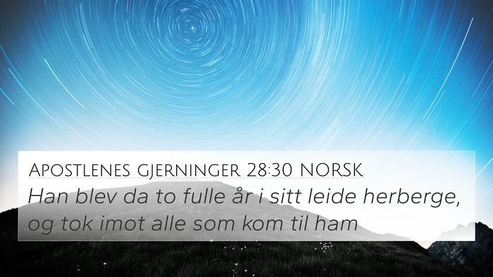Apostlenes gjerninger 28:30 NORSK Bible Verse Image