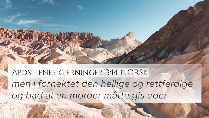 Apostlenes gjerninger 3:14 NORSK Bible Verse Image