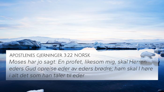 Apostlenes gjerninger 3:22 NORSK Bible Verse Image