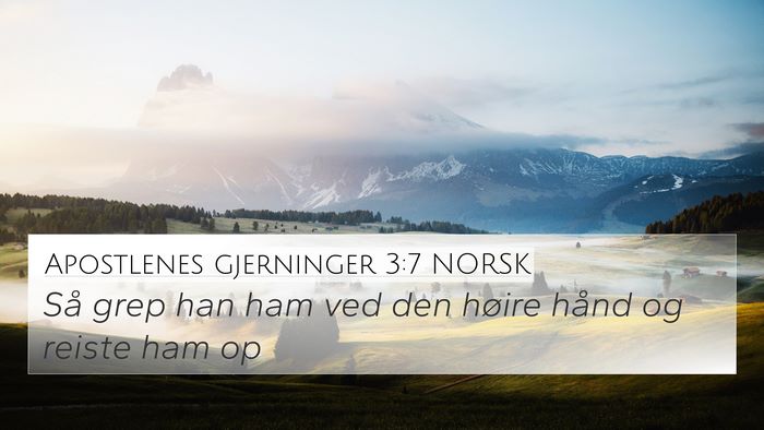 Apostlenes gjerninger 3:7 NORSK Bible Verse Image