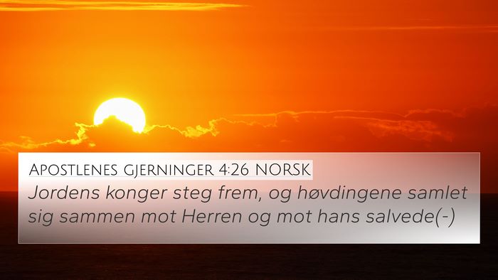 Apostlenes gjerninger 4:26 NORSK Bible Verse Image