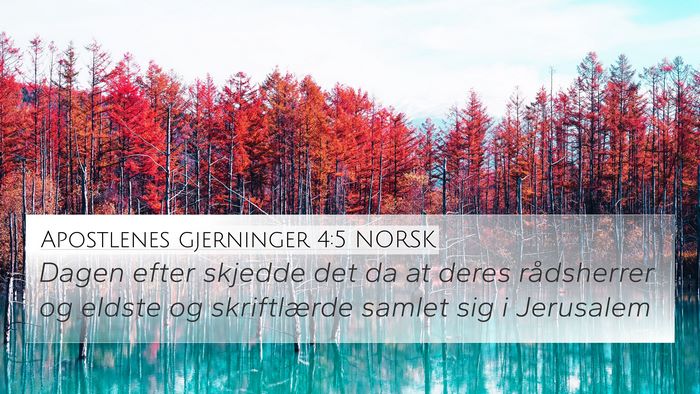 Apostlenes gjerninger 4:5 NORSK Bible Verse Image