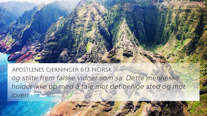 Apostlenes gjerninger 6:13 NORSK Bible Verse Image