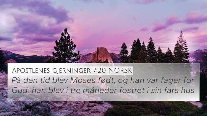 Apostlenes gjerninger 7:20 NORSK Bible Verse Image