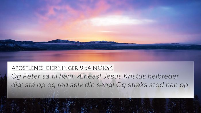 Apostlenes gjerninger 9:34 NORSK Bible Verse Image