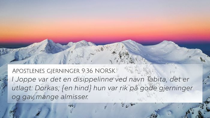 Apostlenes gjerninger 9:36 NORSK Bible Verse Image