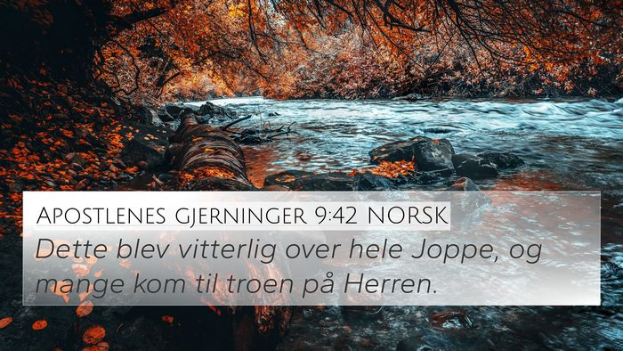 Apostlenes gjerninger 9:42 NORSK Bible Verse Image